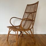 Vintage rattan armchair