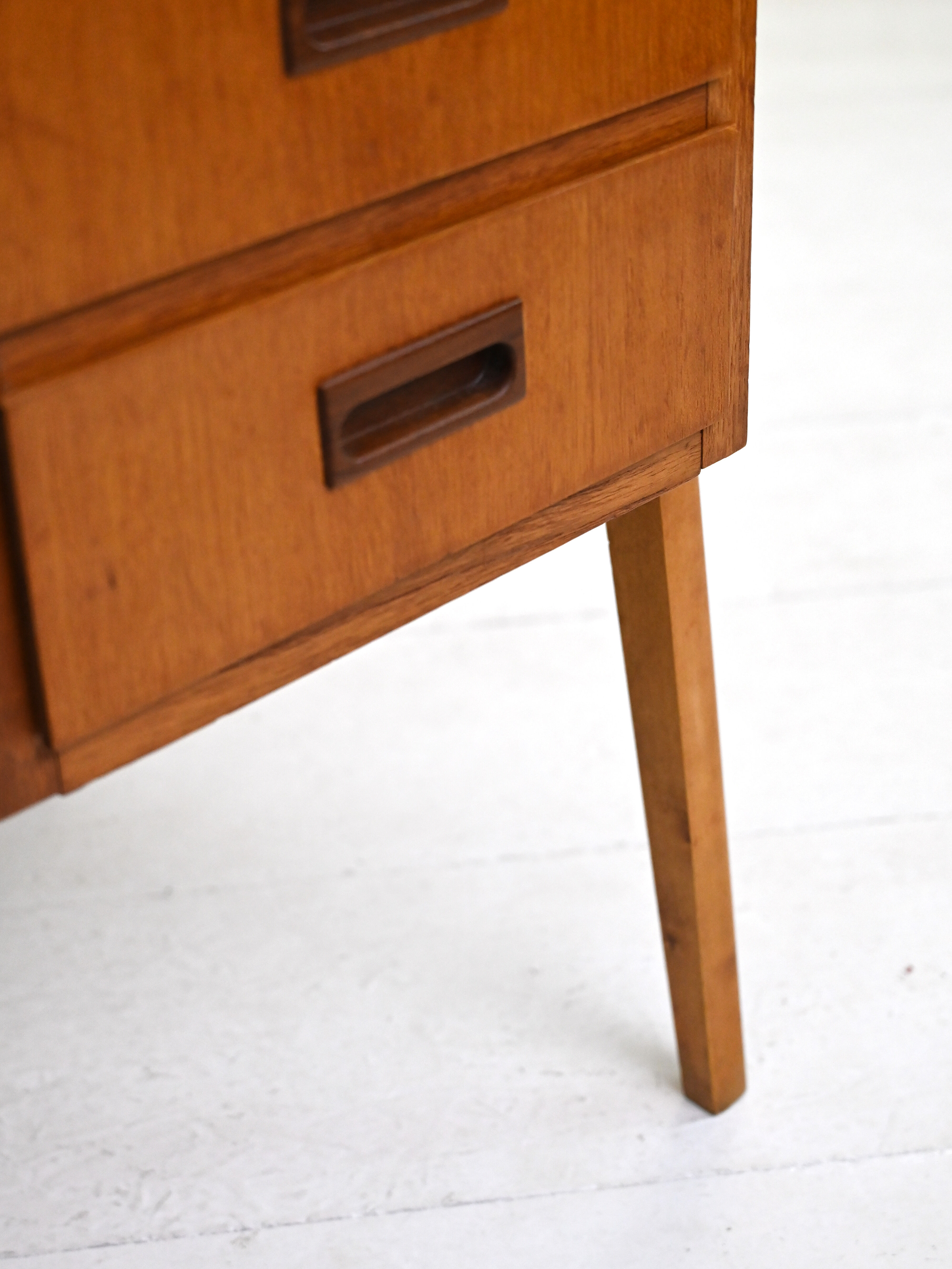 Scandinavian modern antique desk with drawers
