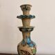 Ancient Ceramic Candle Holder Terracotta Persian Bird Torch Persian