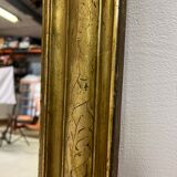 Louis Philippe 1850 mirror, chiseled, gilded with gold leaf