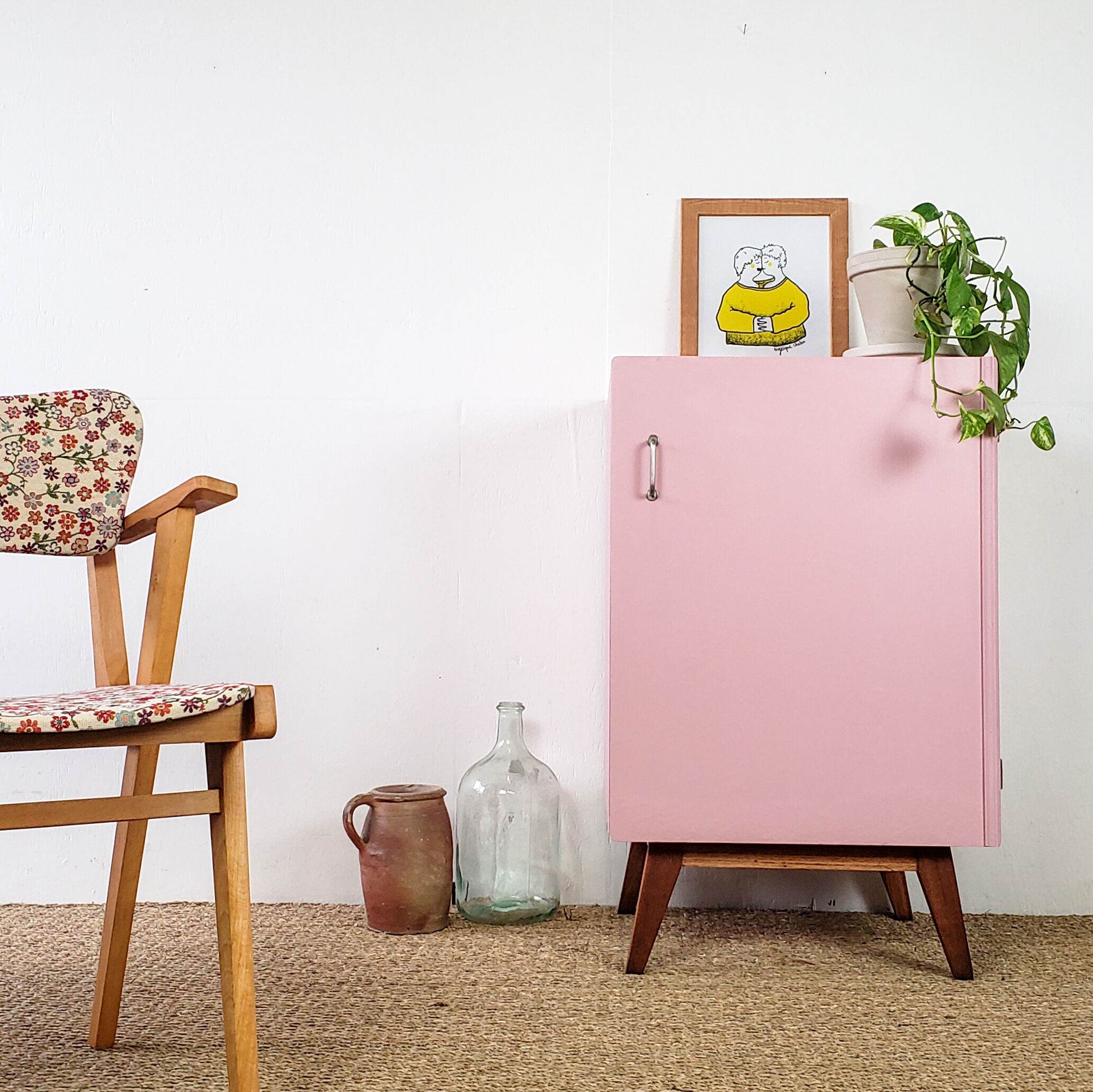 Pink storage cabinet