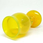 Modernism vase, yellow glass, designed by J. Słuczan-Orkusz, Poland, 1970s