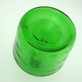 Lady-jeanne bottle-green glass canister - 2 litre capacity - vintage 70s