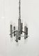 Italian chrome and acrylic chandelier from the space age mid-century by Gaetano Sciolari, 1960s.