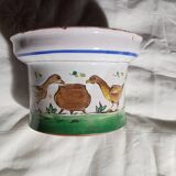 Old Quimper earthenware pot