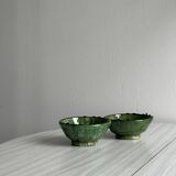 Two Moroccan handmade ceramic bowls