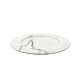 White Carrara marble centerpiece / plate, Up&Up Italy, 1970s