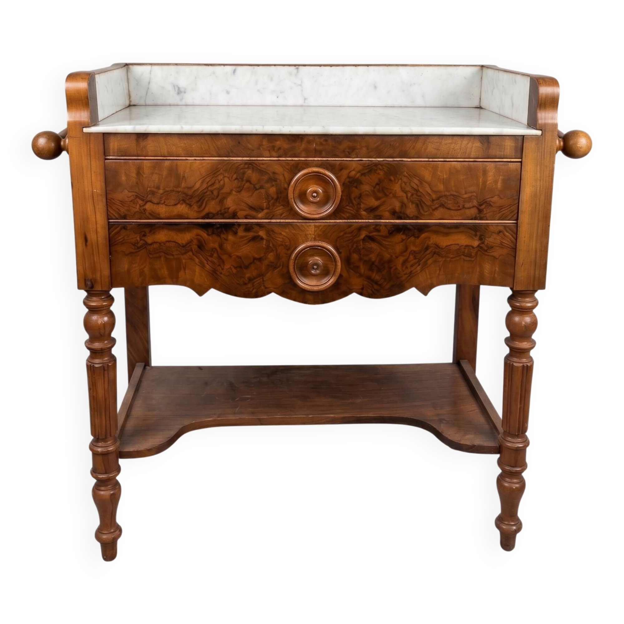 Meuble ancien en marbre et bois