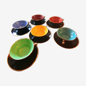 Coffee set - saucer cups, vintage, 1960