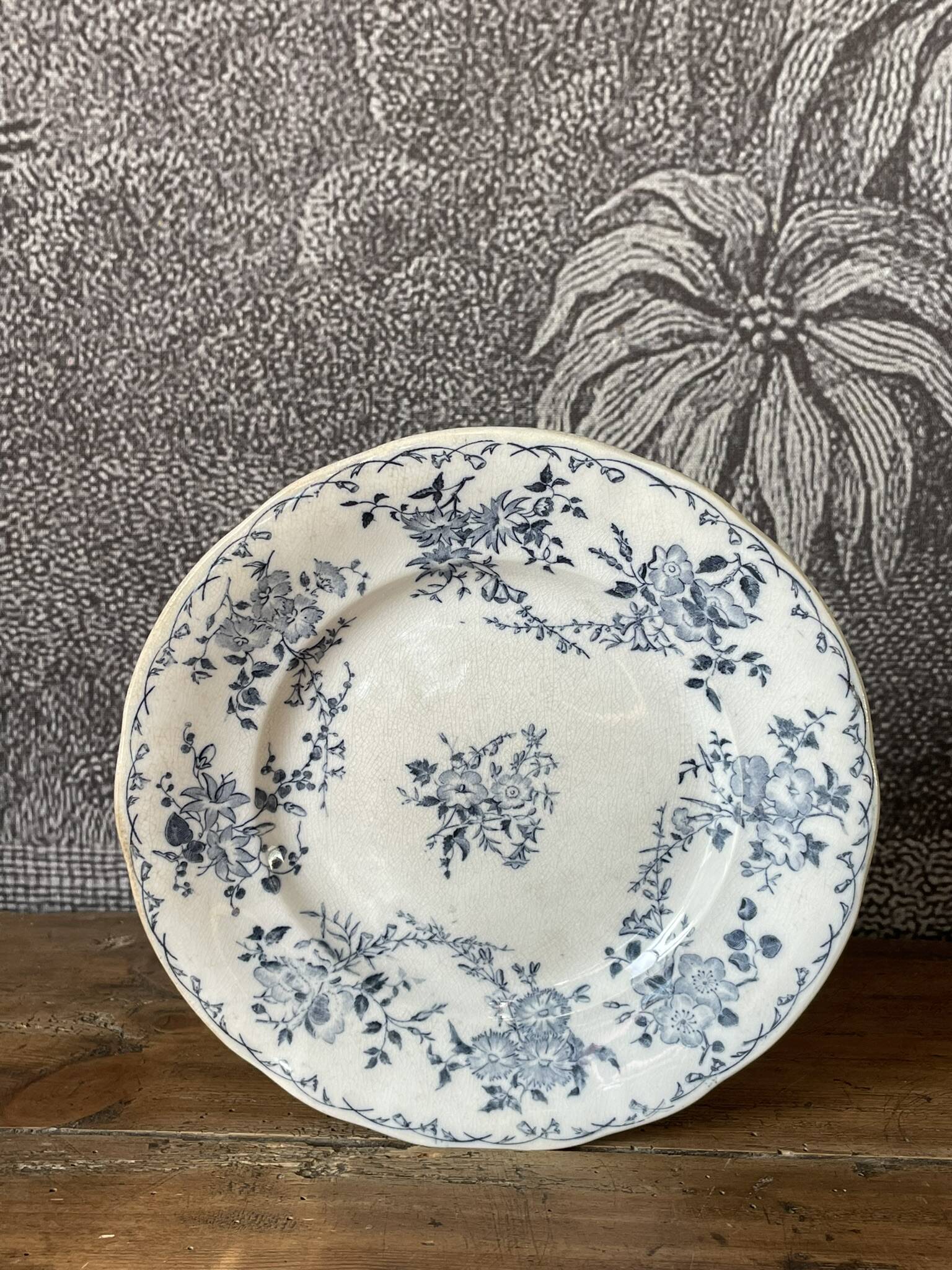 Lot de 4 assiettes plates Bertha Sarreguemines