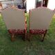 Set of 2 reupholstered antique armchairs – solid wood