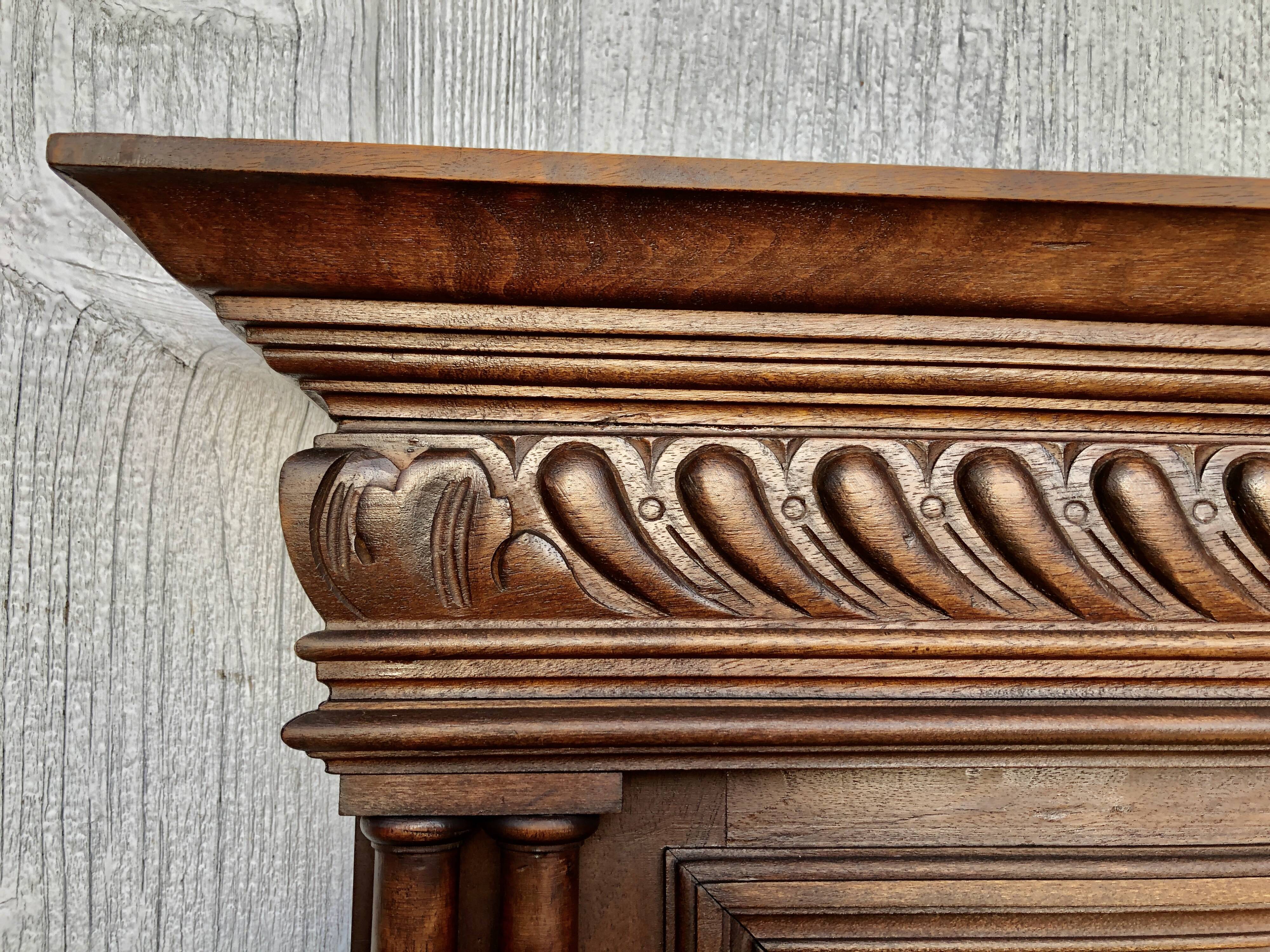 Rectangular mirror, wooden trumeau 120x139