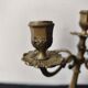 Five-branch candlestick, brass.