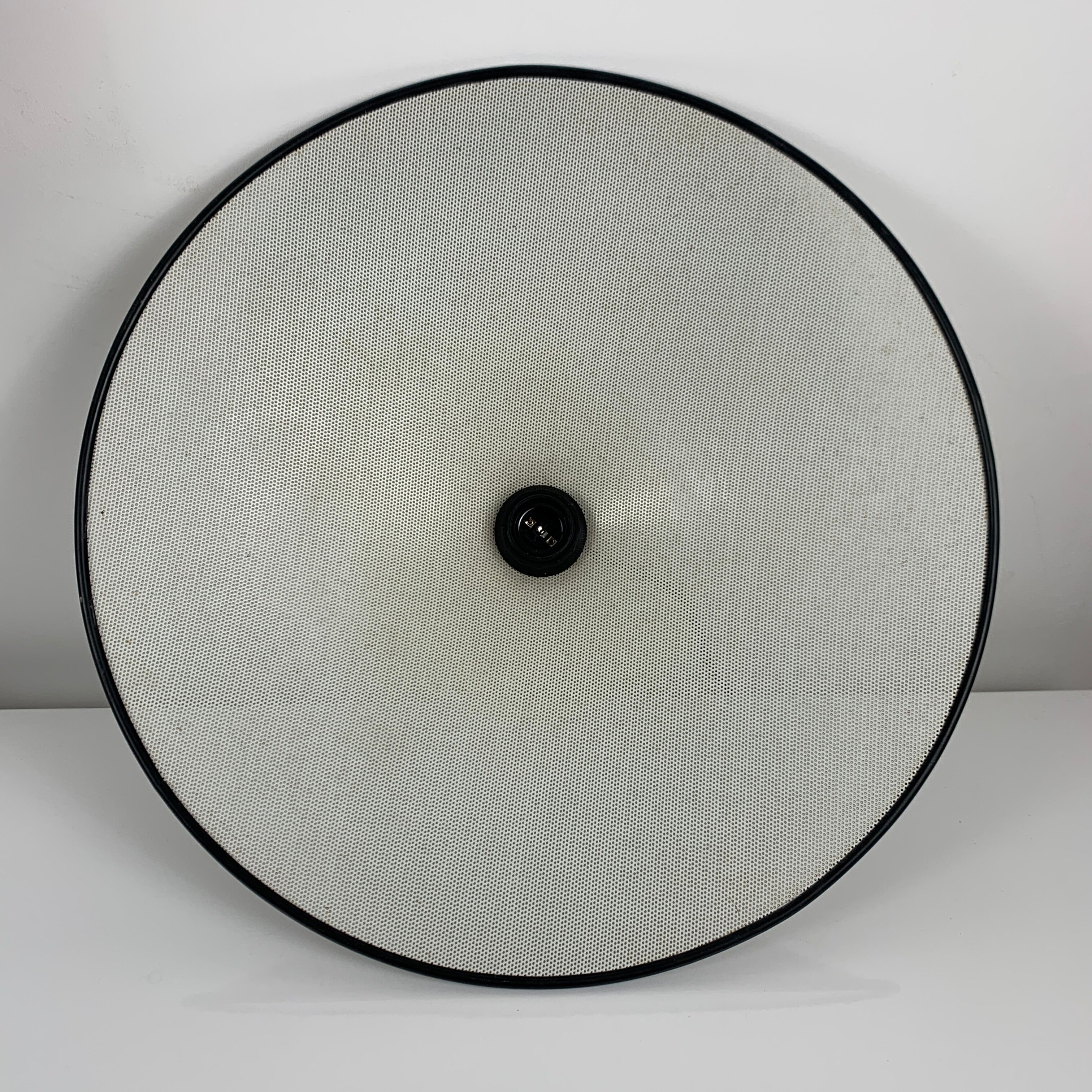 White perforated tole hanging