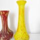 Ensemble de deux vases en verre marmoréen