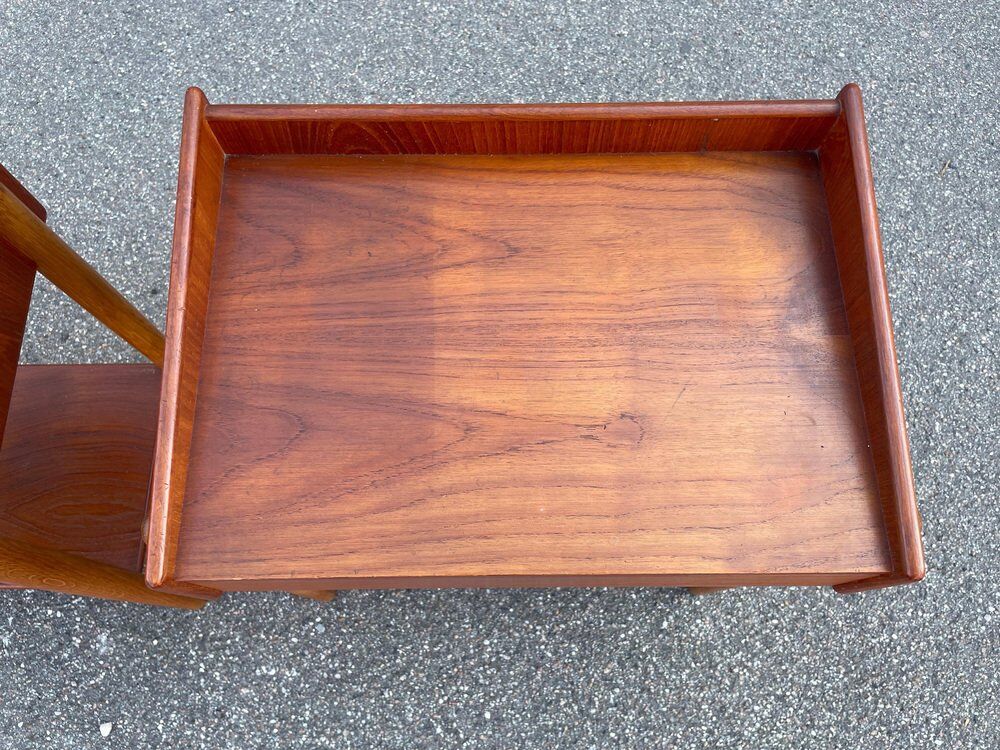 Set of 2 Danish teak and oak bedside tables attributed to Børge Mogensen, 1958