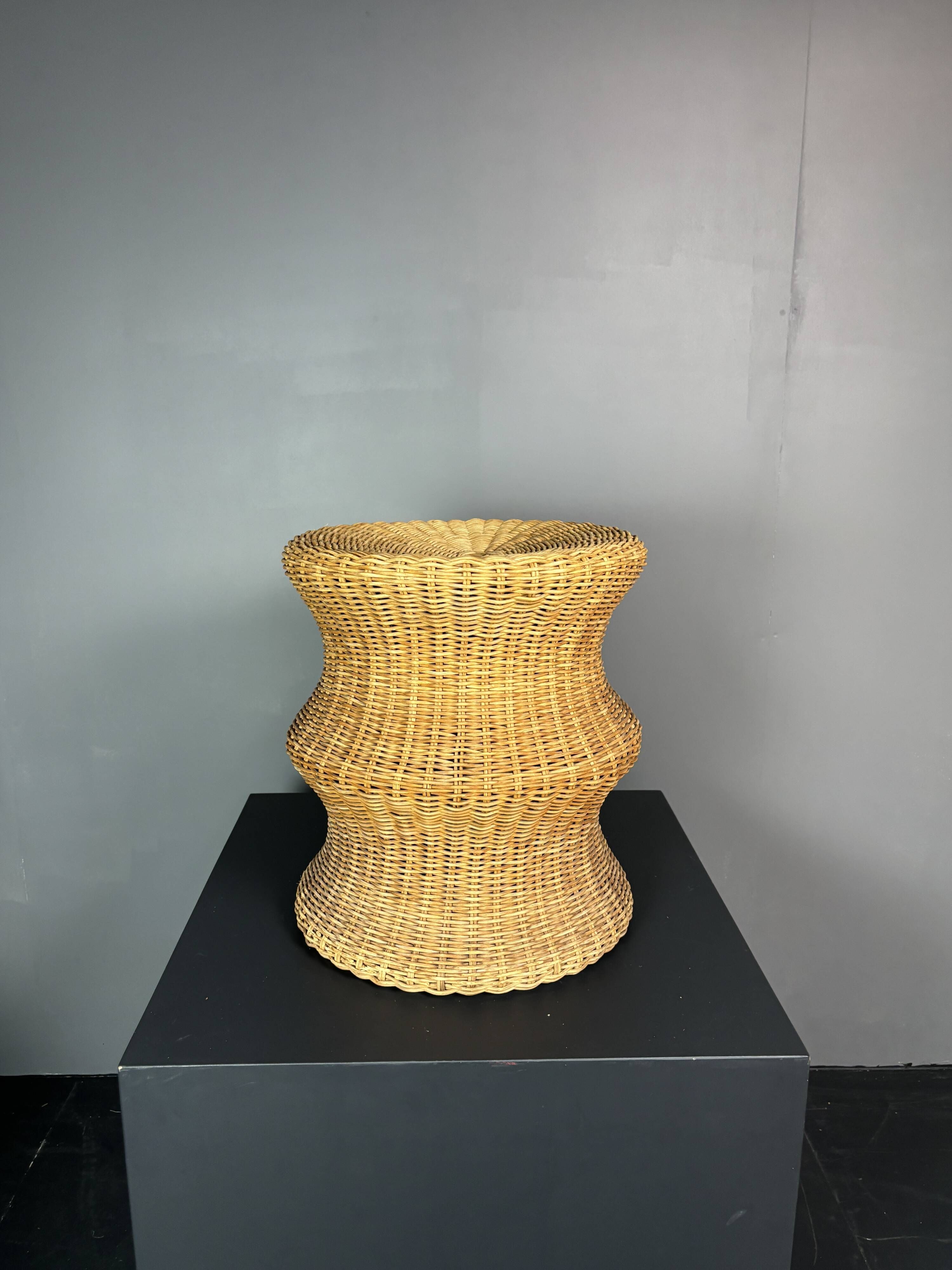 Rattan Juttu Mushroom Stool by Eero Aarnio for Artek, Finland, 1960s