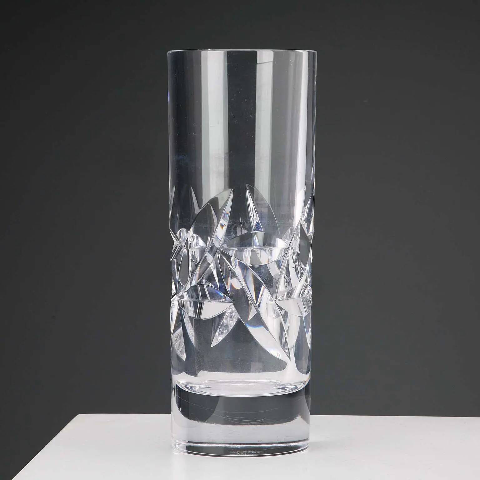 Vintage crystal vase from Sèvres, decorations France 20th century