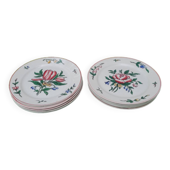 10 assiettes plates Sarreguemines