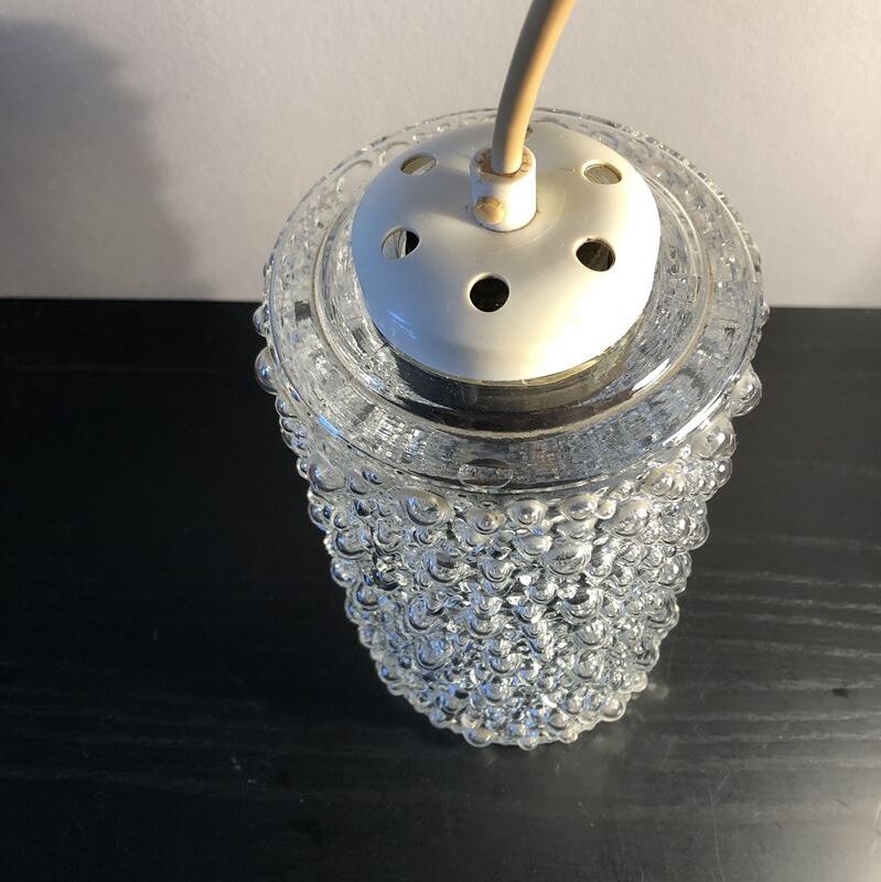 Vintage glass hanging lamp