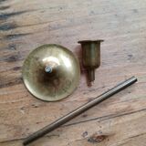 Bougeoir en laiton, forme droite
