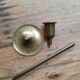 Brass candle holder, straight shape