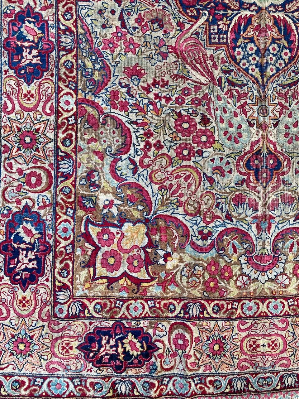 Nice old Persian kirman carpet wash 138x203 cm