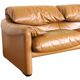Maranlunga Cassina leather sofa by Vico Magistretti