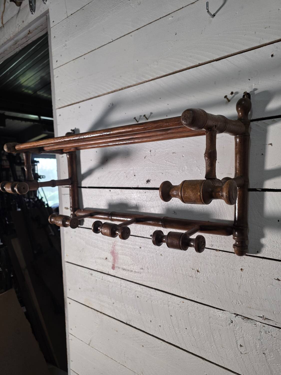 Napoleon III style bamboo wood coat rack
