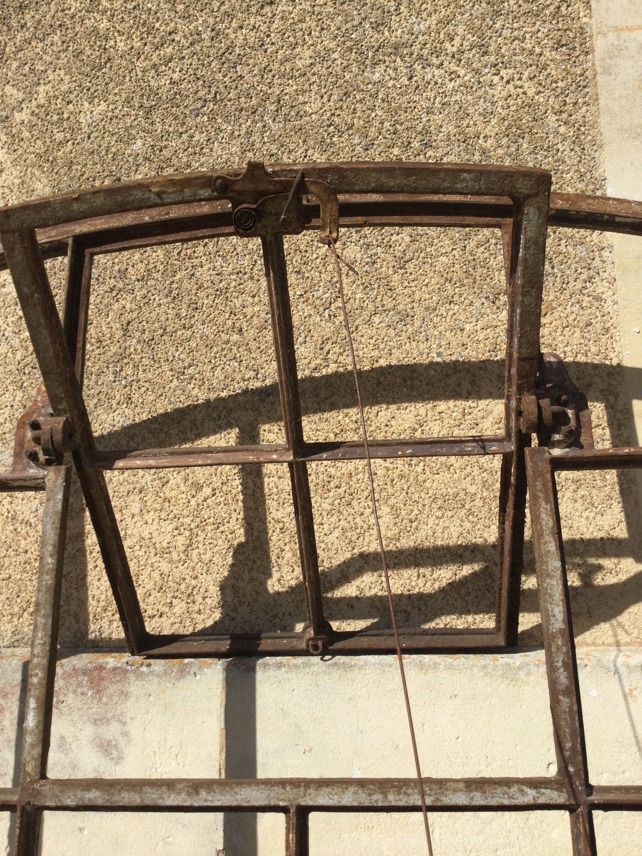 Old cast iron factory window