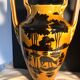 Pair of Orchies Art Deco Vases with silhouette style Fawn decoration