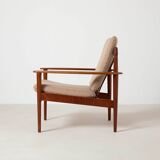 Danish teak armchair by Grete Jalk for Poul Jeppesen, 1960s