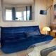 Togo 3-seater sofa in midnight blue velvet