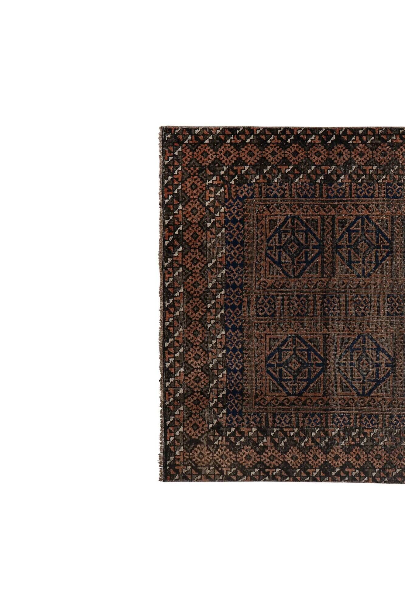 Vintage Turkish handmade rug 125x212 cm