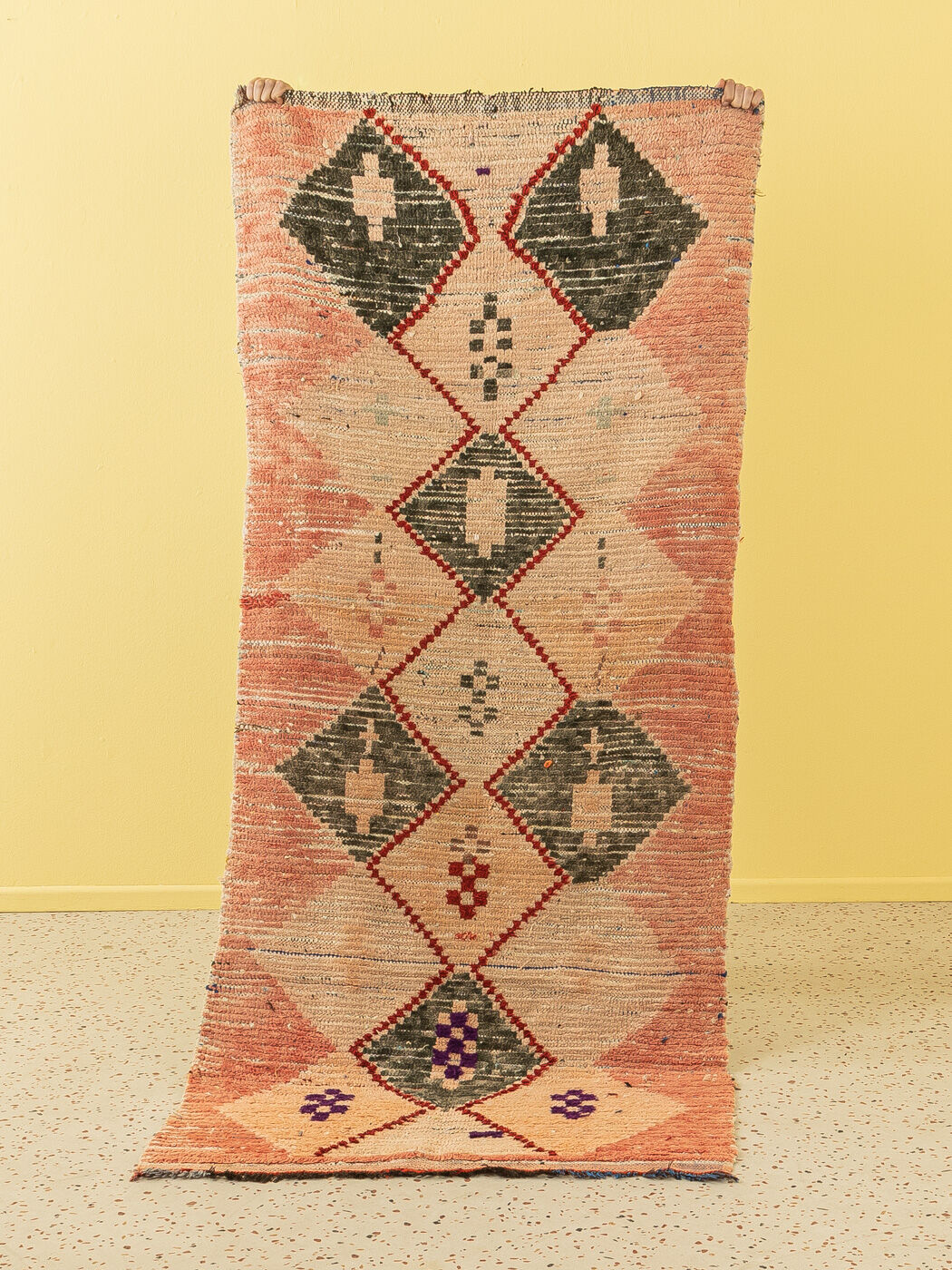 Vintage boujad, berber rug, 95 x 225