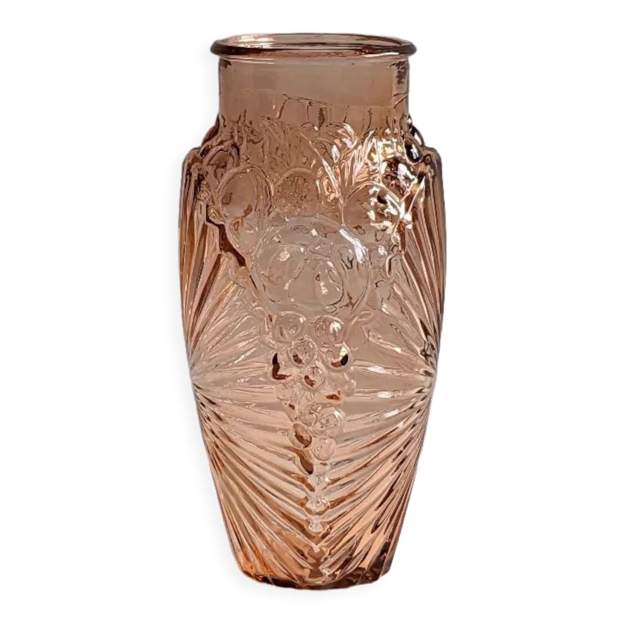 Pink glass vase