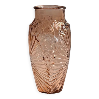 Pink glass vase