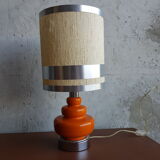 70s orange ceramic lamp