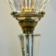 Vintage Holophane glass tulip crystal table lamp