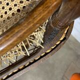 Series of 4 canned bistro chairs