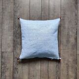 Moroccan sky blue cotton cushion