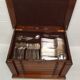 Ménagère Apollonox 186 pieces en métal argenté dans coffret bois