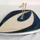 Verceram iridescent ceramic cheese board from the 60s