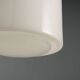 Vintage aluminium and white glass chandelier, design, Italy, 1970s.