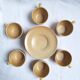 Vintage village stoneware mugs