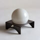 Wall lamp or table lamp in steel and opaline, France, 80s