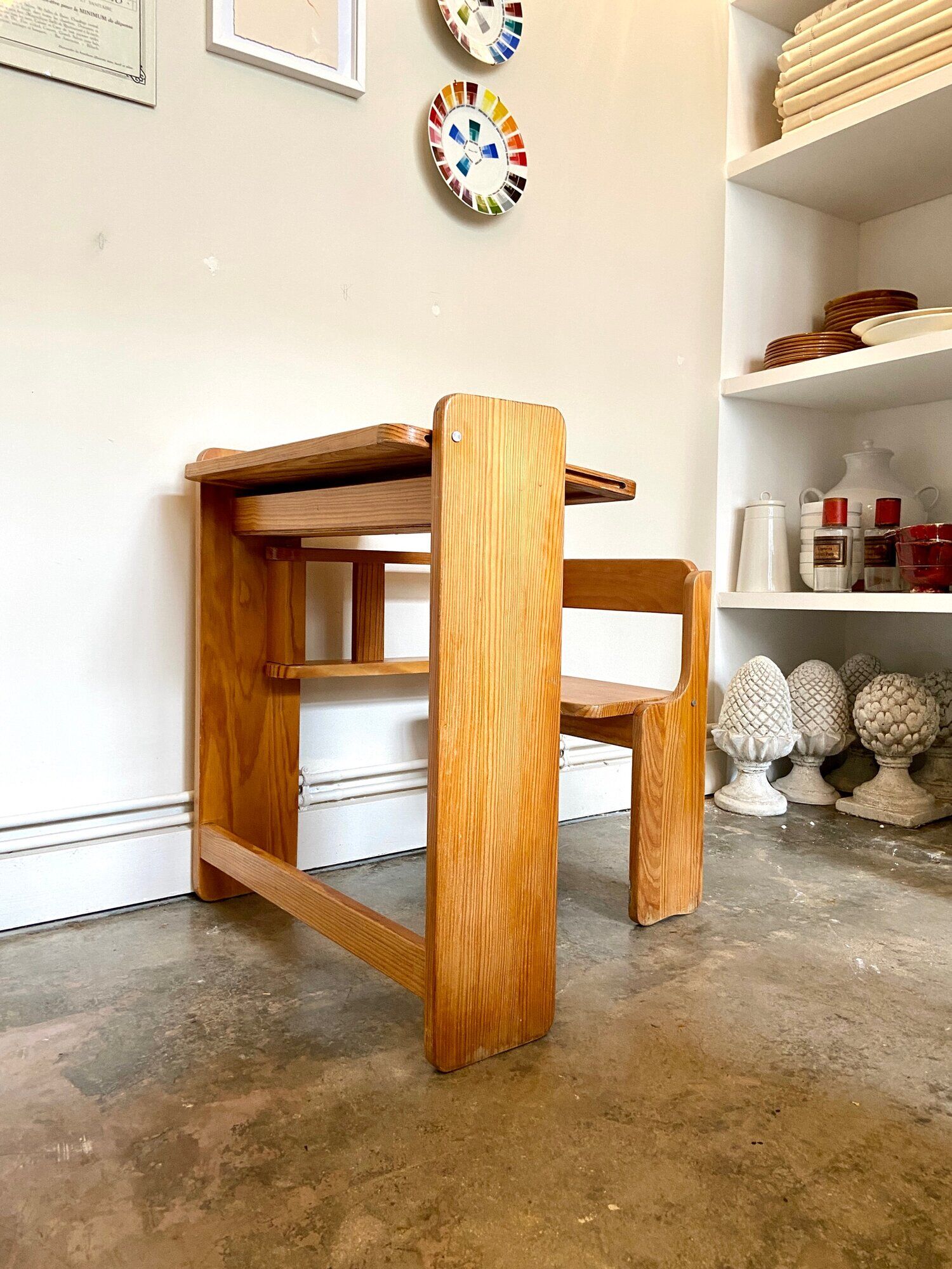 Bureau modulable Trama pour enfant en bois clair