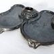 Fireplace tool set, cast iron and wrought iron