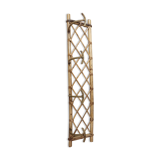 Bamboo and wicker wall coat rack