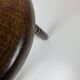 Pair of 2 midcentury brutalist modernist wood turned stools, ca 1950s